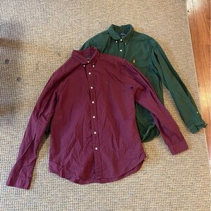2 for 1 Polo Ralph Lauren Dark Green & Burgundy Shirts